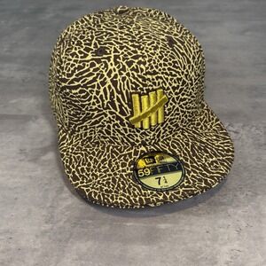Vintage New Era x Undefeated UNDFTD Hat Elephant Print‎ Brown Gold Y2K RARE